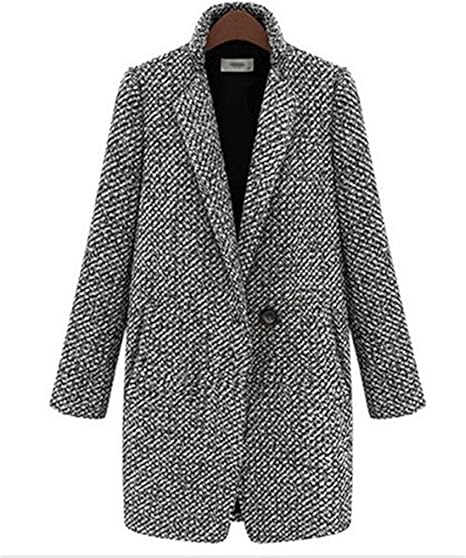 Amazon Shunyiチェスターコート レディース オシャレ ビジネス フォーマル モッズコート チェック柄 ポンチ シルエット カジュアル 春秋 大きいサイズ ジャケット通勤 コート ジャケット 通販