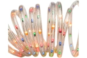 Brite Star 18 Foot Clear Rope Light Multicolor - Connectable for Indoor and Outdoor Decor - Perfect for Christmas Decorations, Bedroom, Party, Patio, Deck Lighting - Waterproof Outdoor Lighting
