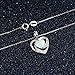 Lam Sence Sterling Silver 7mm Heart Shape White Created Opal Pendant Necklace