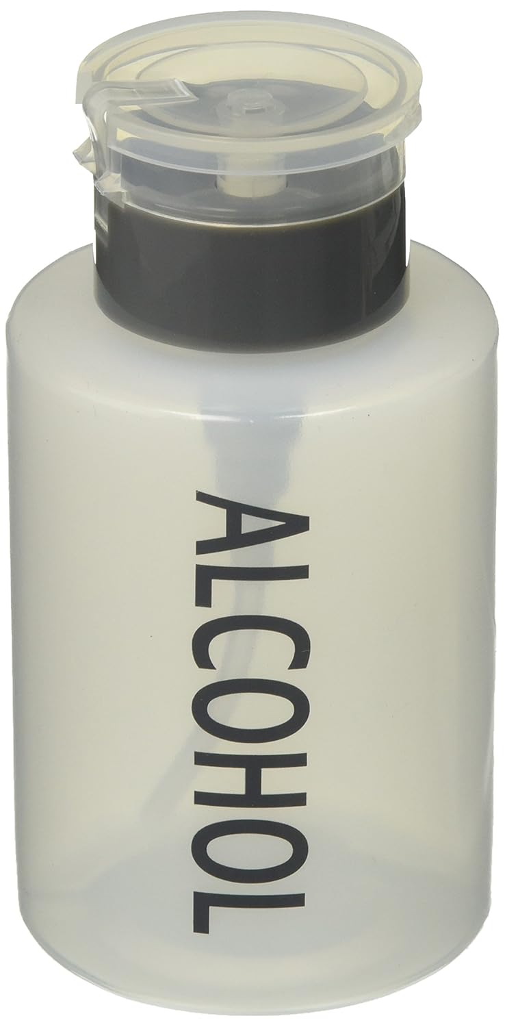 Tech Med 4024 Liquid Push Down Alcohol Dispenser, Clear