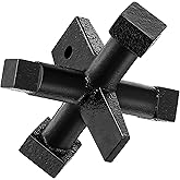 Feekoon 6 Sided Cleanout Plug Wrench, Plumbing Tools and Plumbing Wrench, Threaded Drum Trap Tools for Both Slotted or Square