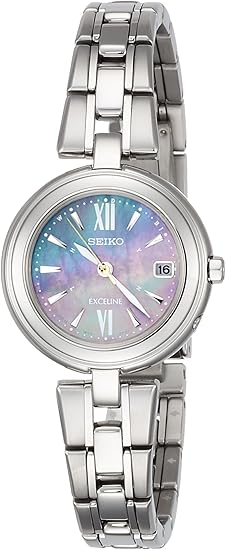 Amazon セイコーウォッチ 腕時計 エクセリーヌ ソーラー電波 チタンモデル 白蝶貝文字盤 Swcw133 レディース シルバー レディース腕時計 腕時計 通販