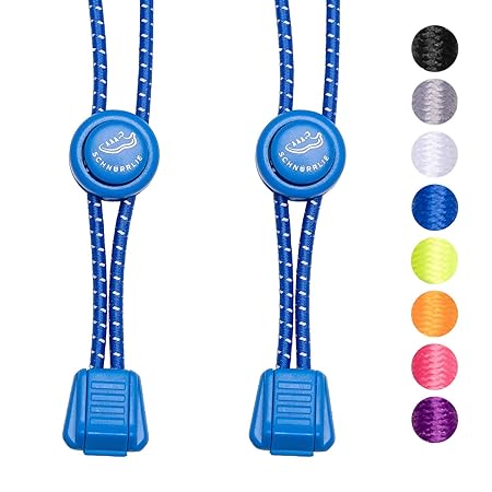 SCHNÜRRLIE Elastische Schnürsenkel - Gummi Schnellschnürsystem ohne Binden - Kinder, Erwachsene - 1 Paar