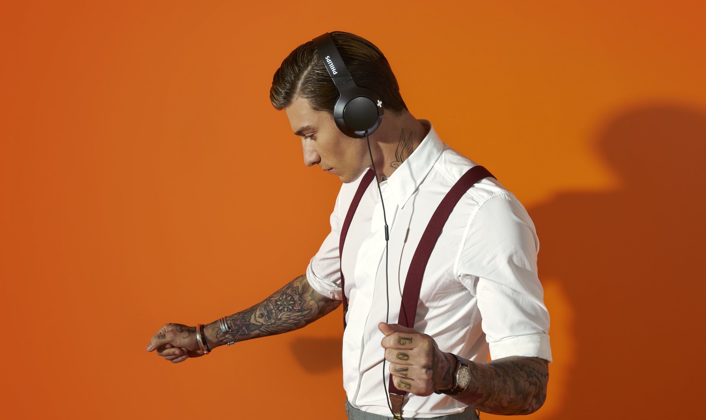 Philips Shl3175bk 00 Bass Headphones With Mic Remote Control Hands