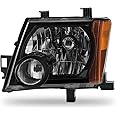 AKKON - Fit 2005-2015 Nissan Xterra 05-15 OE Style Halogen Type Headlight Headlamp Assembly Black Housing Left Driver Side Direct Replacement
