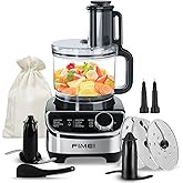 FIMEI 12-Cup Food Processor and Vegetable Chopper, 600W Electric Food Chopper for Slicing, Shredding, Chopping, Pureeing, Dou