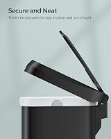 SONGMICS 68L Kitchen Bin Pedal Trash Can with Lid Black LTB520B6802 view 8
