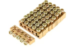 10Pcs Terminal Ground Bar, 5-Hole Electrical Distribution Cabinet Wire Screw Terminal Ground Copper Neutral Bar, Grounding Ba