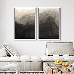 MUDECOR Framed Canvas Print Wall Art Set Monochrome