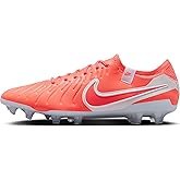 Nike Tiempo Legend 10 Elite Firm-Ground Low-Top Soccer Cleats (DV4328-800, Hot Lava/White) Size 8