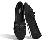 VIVAIA Yanka Women's Flat Shoes, Round Toe Satin Sneakerina Lace-up Ballet Flats, Comfortable Lightweight Fashion Sneaker
