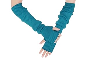 Farlenoyar Warm Cashmere Long Arm Gloves for Women Cozy Winter Fingerless Gloves Soft Arm Warmers,Great Holiday Gift