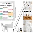 Jmoe USA Stylus and Mount for Skylight 15 inch Calendar | Dual Tip with Mesh and Disc Tips | 2 Spare Replacement Parts | Flex