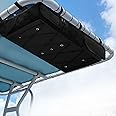 MDSTOP T-Top Storage Bag, Boat Life Jackets Bag Can Secure 4 Fishing Rods, Hold 4-6 Type II Life Jackets, for Most T-Top Hard Tops, Bimini-Tops, Pontoon Tops(Life Jackets not Included)