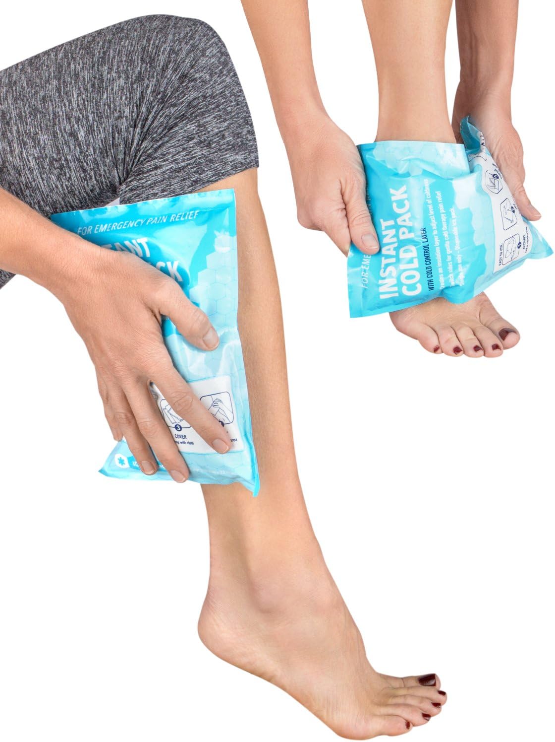 ICEWRAPS Instant Cold Pack - Emergency Disposable Ice Packs for Injuries, Sports, Camping or Hiking First Aid Kit (24 Cold Packs): Health & Personal Care