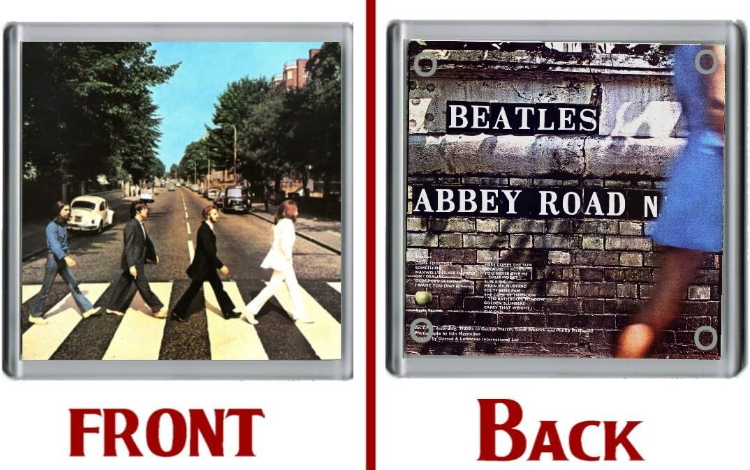 The Beatles Abbey Road álbum Front Back Cover Art posavasos 4 x 4