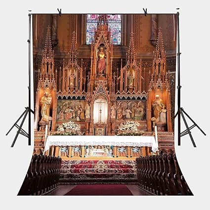 Amazon Com Gohebe 7x5ft Polyester Christian Church Photography