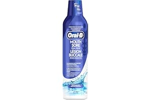 Oral-B Hygienic Mouthwash, Mouth Sore, Special Care Oral Rinse, Neutralizes Bad Breath, Soothing Mint, 475 mL