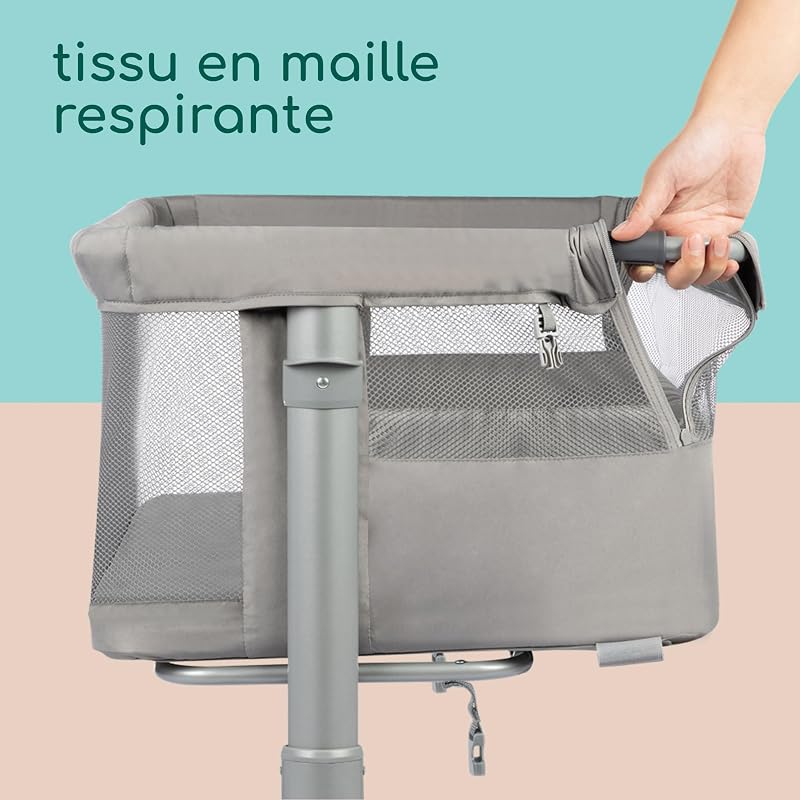 Zina Berceau Bébé & Cododo, 0-9 kg, Mineral Grey