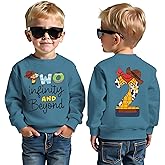 KEKEMI Birthday Boy Sweatshirt 2T Boys Cartoon Graphic Birthday Outfit Two Years Old Boy Long Sleeve Shirt Bday Party Clothes