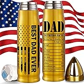Stocking Stuffers Gifts for Dad from Daughter Son, Best Dad Ever Gifts, Funny Nutrition Facts Cup, Unique the Man the Myth the Legend Thermos for Men Him Husband, Cool 17 Oz Bullet Tumbler