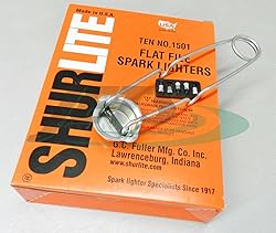 10 Shurlite Single Strikers Spark Lighters with 25