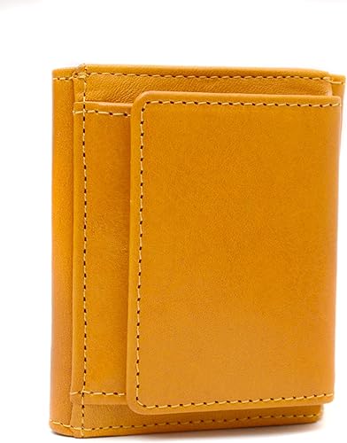 Amazon イタリアレザー ミニウォレット 本革 ワンサイズ イエロー ノーブランド品 財布
