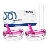 Marchoose 2 Pcs Flip Straw Lid for Stanley 40oz