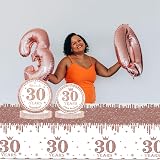 53Pcs RONGZUBAT Rose Gold 60th Birthday Party Tableware Set for 16 view 3