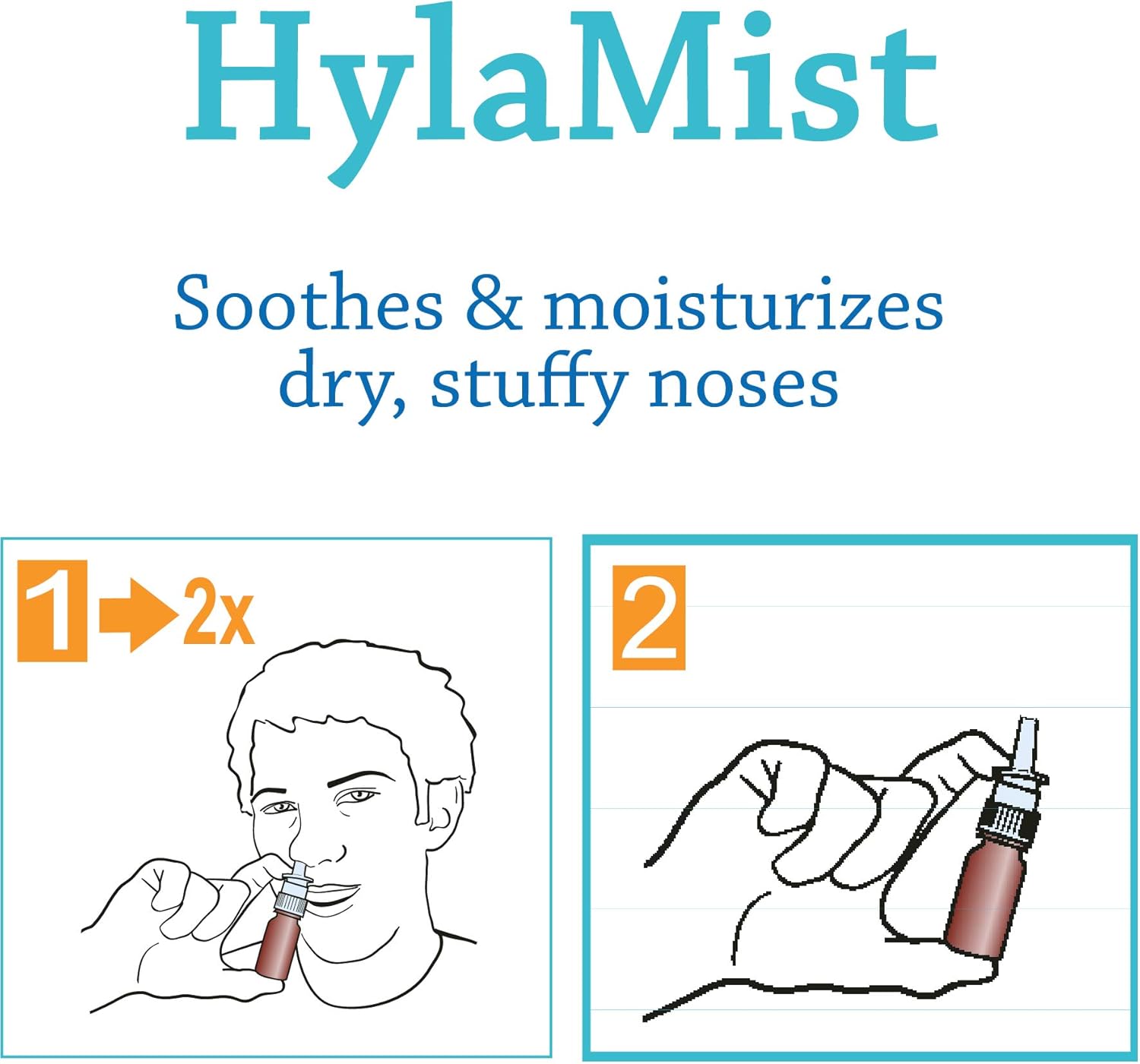 Hyalogic HylaMist Nasal Spray | Hyaluronic Acid Nasal Mist Spray Bottle | Nasal Moisturizer for Dry Nose | Stuffy Nose Relief | Grapefruit Seed Extract Nasal Spray | Antioxidant Mist – (2 oz / 58ml): Health & Personal Care