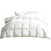 APSMILE Duvet Insert,Fluffy Down Feather Fibers Comforter Queen-All Season | 100% Organic Cotton Cover,Machine Washable,Oeko-Tex Certified Hypoallergenic,Luxury Hotel Bed Quilt,Medium Warm Blanket,White