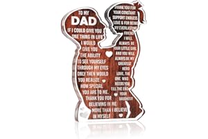 Joyline Dad Gifts from Daughter To My Dad You'll Always Be My Hero Heartfelt Acrylic Plaque Sign Fathers Day Present for Office Garage Bedroom Workshop Decor 5.5x4.5 Inch