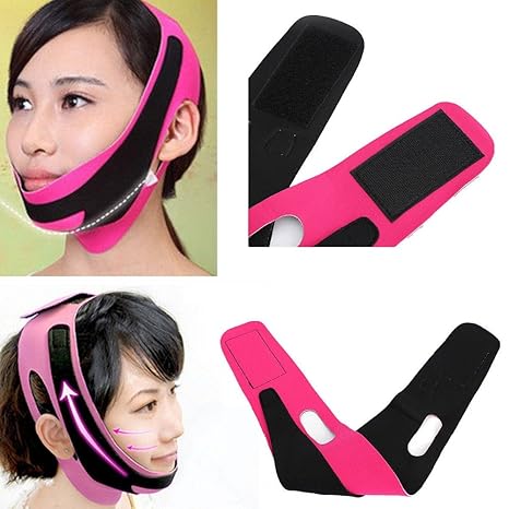 Anti-Falten Maske für Gesicht und Kinn, reduziert & formt Doppelkinn, strafft Haut für ein junges Aussehen