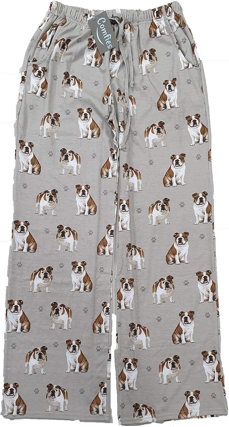E & S Imports Women's Bulldog Dog Lounge Pants Pajama