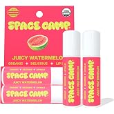 Space Camp Wellness Jumbo Lip Balm - Juicy Watermelon Organic Flavored Balm (2 Pack)