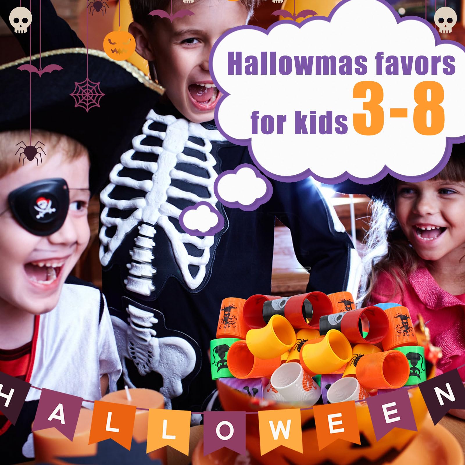 Cocurb 32 Pcs Halloween Mini Spring Party Favors for Kids 4 to 8 Fun Goodie Bag Stuffers for All Hallow's Day, Classroom Prizes, and Small Toys Presents,Stress Relief Bulk Fidget Toys