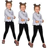 hi!mom Girls Cotton Leggings Kids Pants Plain Full Length Children Trousers Age 2-13