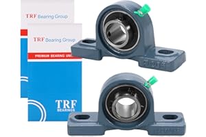 HECHENQICHE 2 Pack UCP205-16 Pillow Block Bearing - Pack of 2 Mounted Pillow Block Bearings - 1" Mounted Pillow Block Chrome Steel Bearings Solid Cast Iron Base - Self Alignment