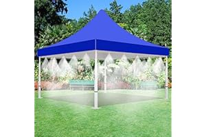 MISTCOOLING Misting Tent - Blue Tent with Mist System - for Outdoor Events - with Low Pressure Misting System- Easy to Set-Up (10' x 10' Blue Tent)