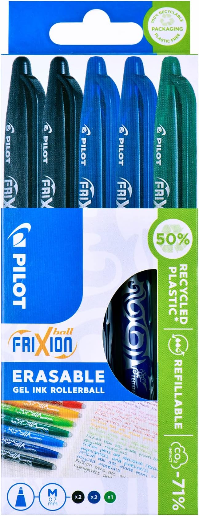 Pilot Frixion Erasable Rollerball 0.7 mm Pack of 5
