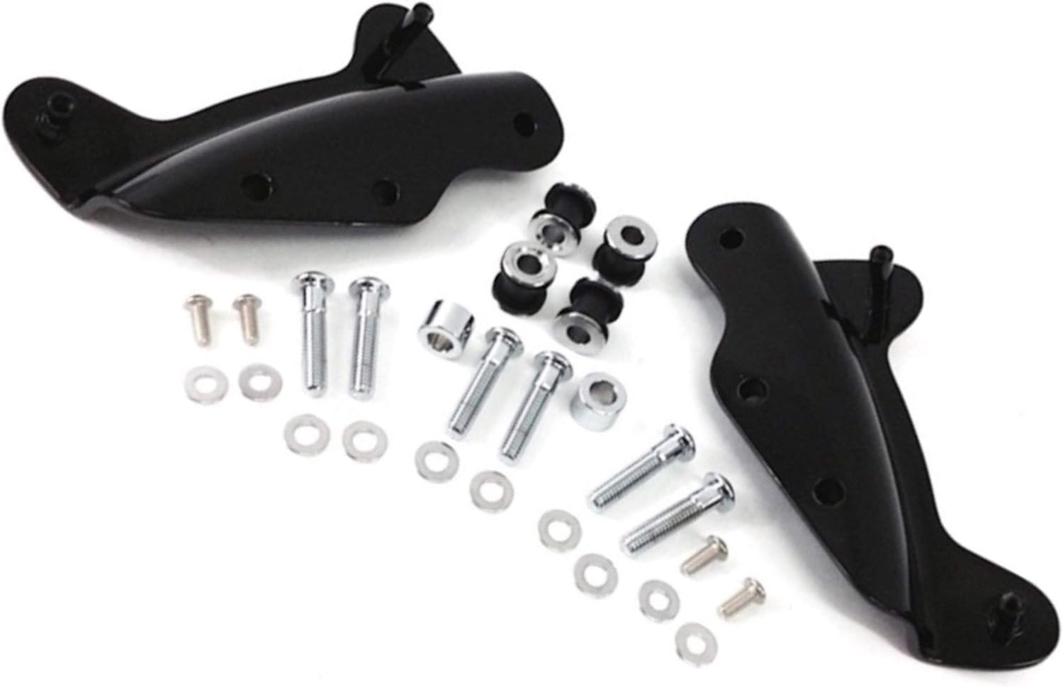 Gloss Black Detachable Sissy Bar Backrest 4 Point Docking Bracket Mount
