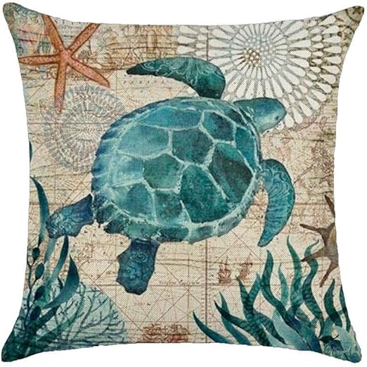 Amazon Com Wintefei Throw Pillow Case 18 Inch Vintage Sea Shell