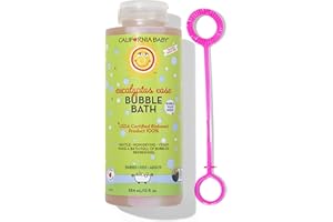 California Baby Eucalyptus Bubble Bath | 100% Plant-Based Kids Bubble Bath | Soothing Baby Bubble Bath | Free Bubble Wand Inside | 384 mL / 13oz