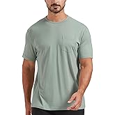 netdraw Men's Ultra Soft Bamboo Viscose Pocket T-Shirt Classic Fit Lightweight Cooling Short Sleeve Casual Basic Shirt
