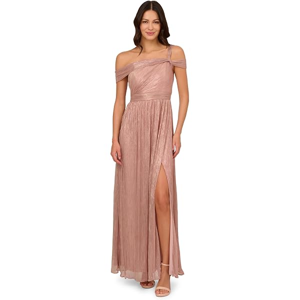 Amazon.com: Adrianna Papell Women's Sequin One Shoulder Gown, Champagne/Gold  Multi, 10 : Clothing, Shoes & Jewelry