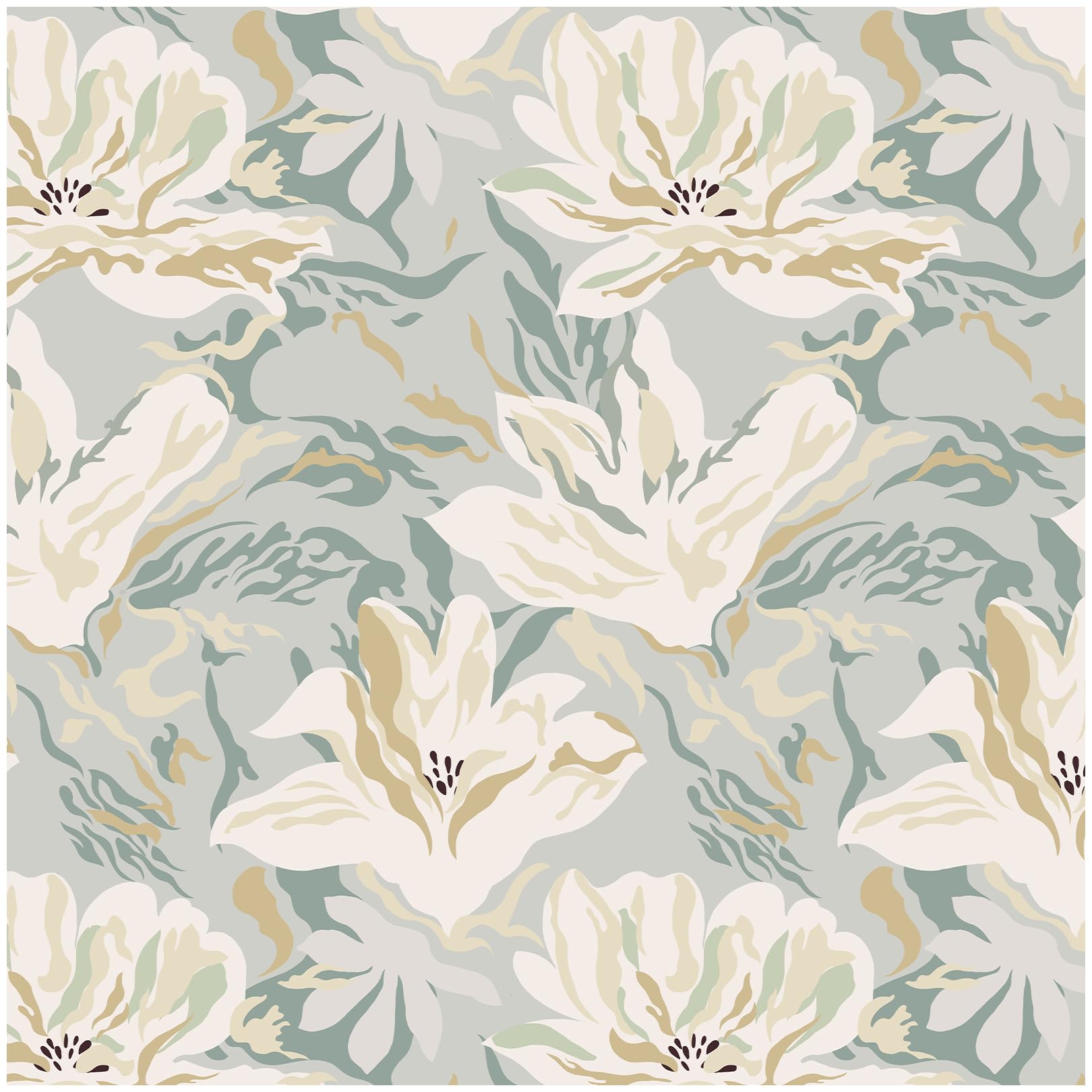Theper Leaf Wallpaper Peel And Stick Boho 17.3"×393" Plant Wallpaper