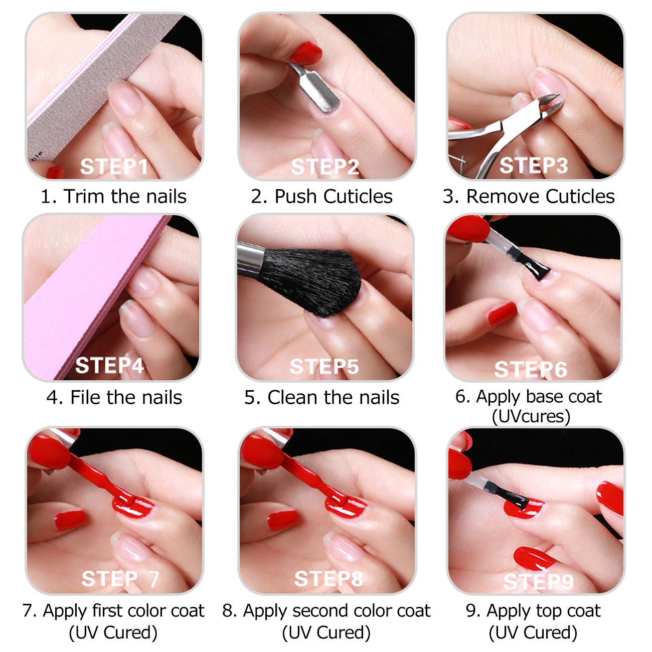 Beetles Gel Nail Polish Base No Wipe Top Coat - Matte Gel Top Coat and Shine Top Gel Base Set Gel Polish Matte Shine Effect and Long Lasting DIY Home Soak Off UV LED Light Nail Lamp, 7.5ml Each Bottle : Beauty