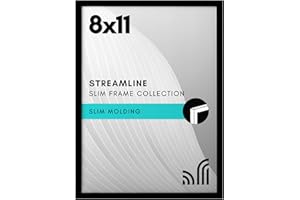 Americanflat 8x11 Picture Frame with Shatter-Resistant Glass - Streamline Collection - Thin Border Photo Frame for Tabletop a