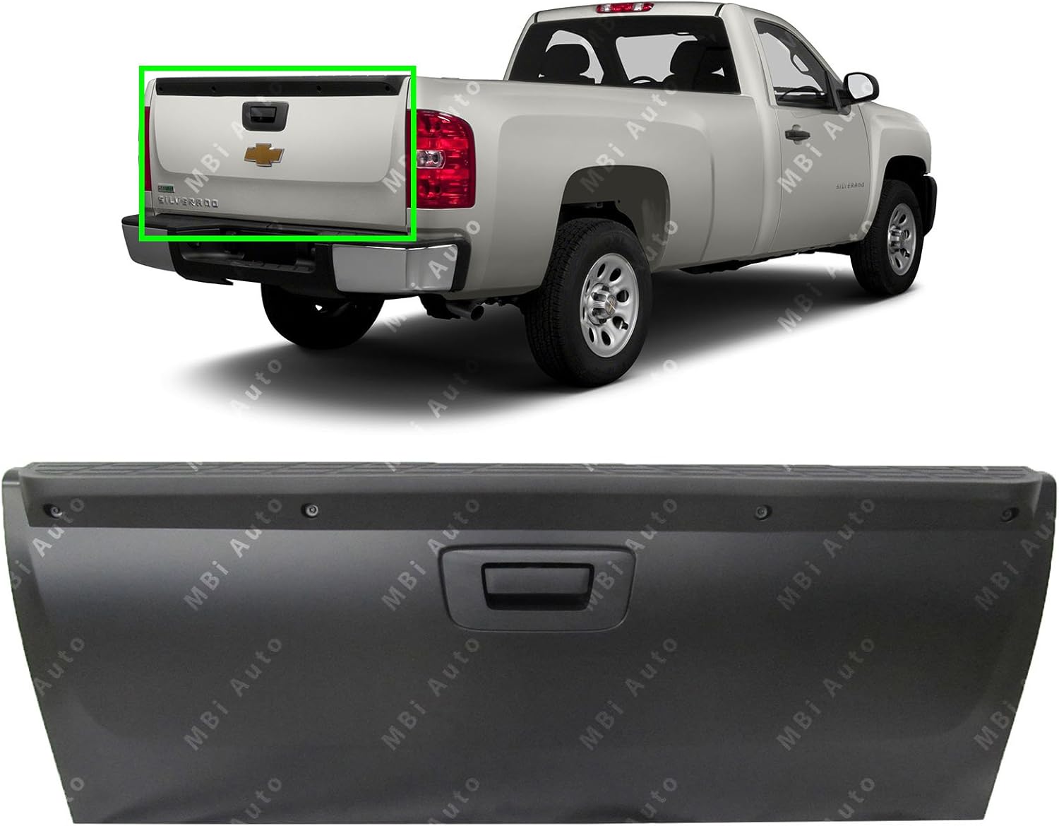 Primered Steel MBI AUTO Tailgate Shell for 1999 2000 2001 2002 2003