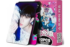 KPOPBTS Stray Kids 樂 Star Photocards Album Merchandise 92 PCS New Album Rock Star Gift for SKZ Fans KPOP Lomo Cards Set Merch (Pink)